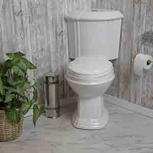 Sheffield 2-Piece Dual Flush Elongated Toilet- Modern Corner Toilet